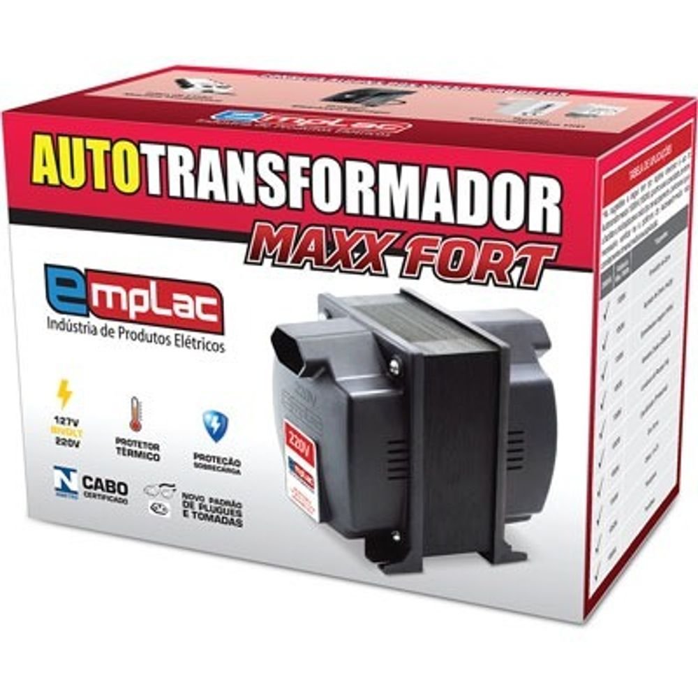 AUTOTRANSFORMADOR 1500VA BIVOLT TOMADA 10A 2P+T F30058 EMPLAC@